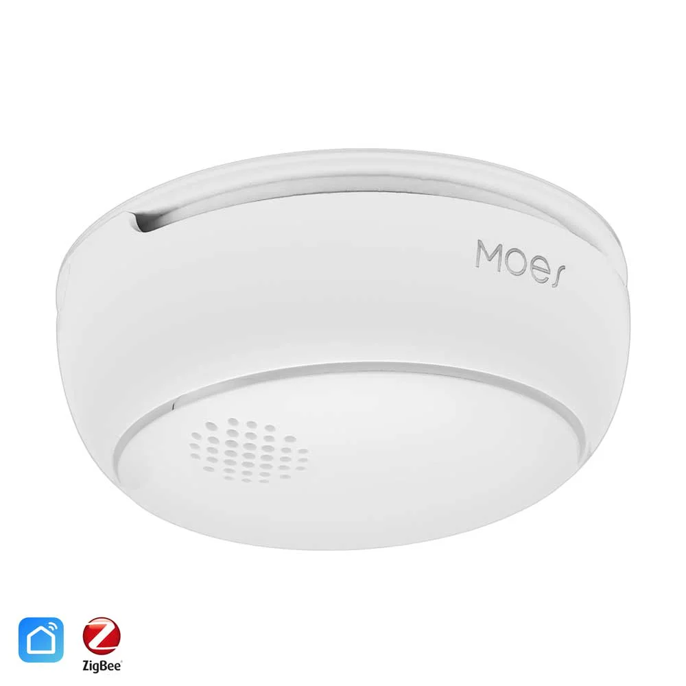 ZigBee smart smoke alarm sensor for Smart Life home safety monitoring