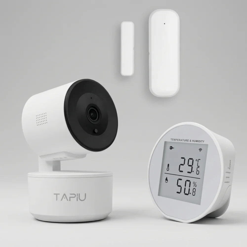 WiFi smart monitoring and awareness system for home security, camera monitoring, door alerts, and environment tracking